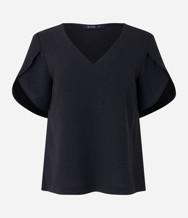 Blusa con Manga Tulipán y Efecto Airflow
