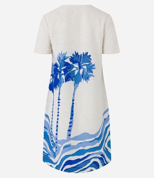 Vestido T-shirt en Viscolino con Estampa Naturaleza 6
