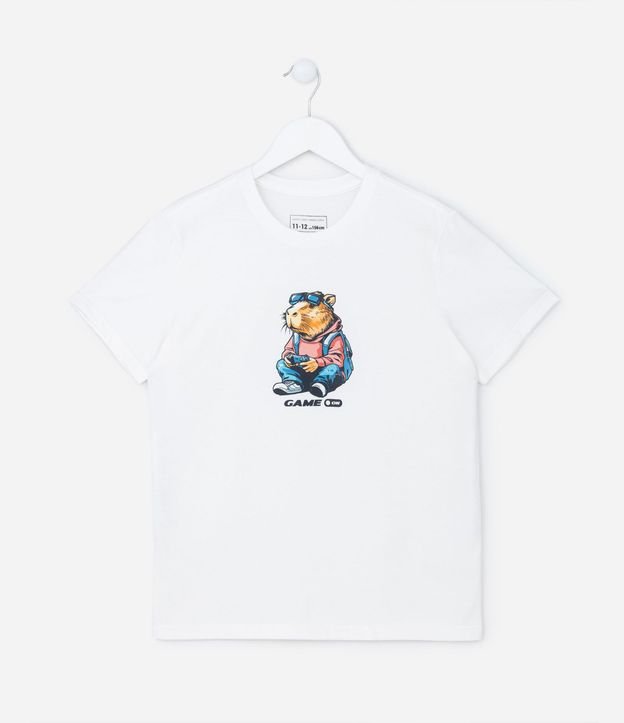 Remera Infantil con Estampa de Carpincho - Talle 5 a 14 años