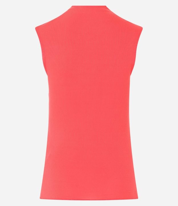 Blusa en Viscosa con Cuello Alto y Textura Acanalada 6
