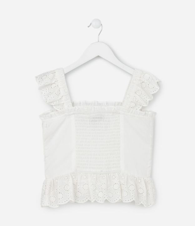 Blusa Infantil en Tricolina con Asa de Broderie - Talle 5 a 14 años 3