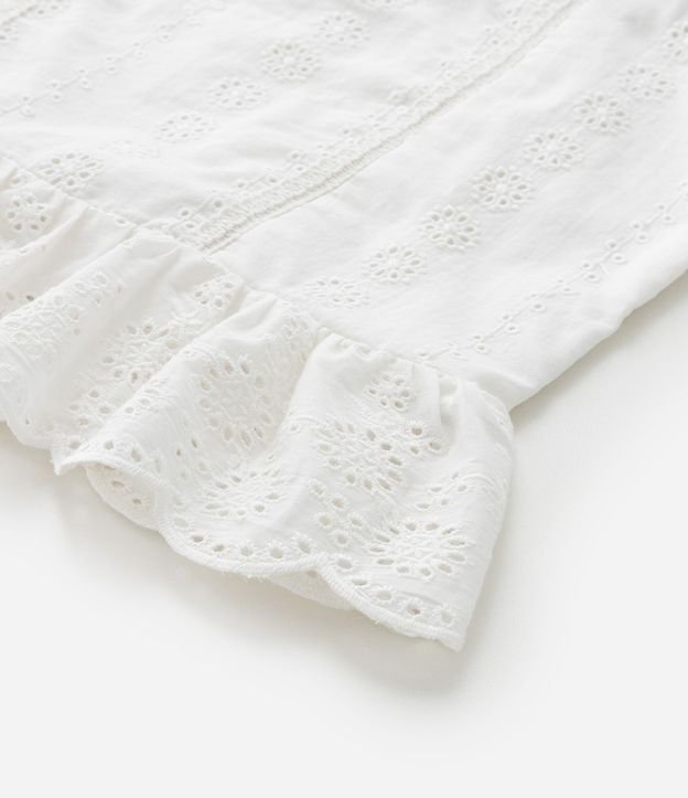 Blusa Infantil en Tricolina con Asa de Broderie - Talle 5 a 14 años 5