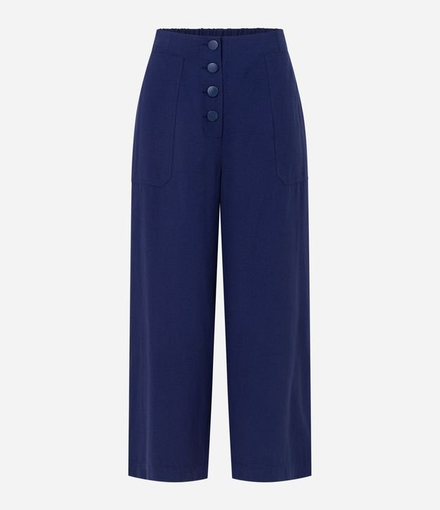 Pantalón Pantacourt en Viscosa con Botones Delanteros 5