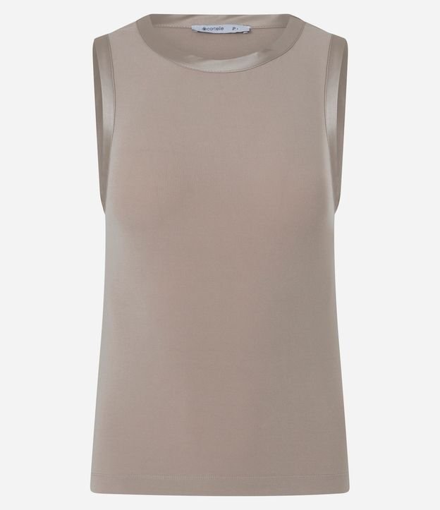 Blusa de Punto con Detalle en Satén 6