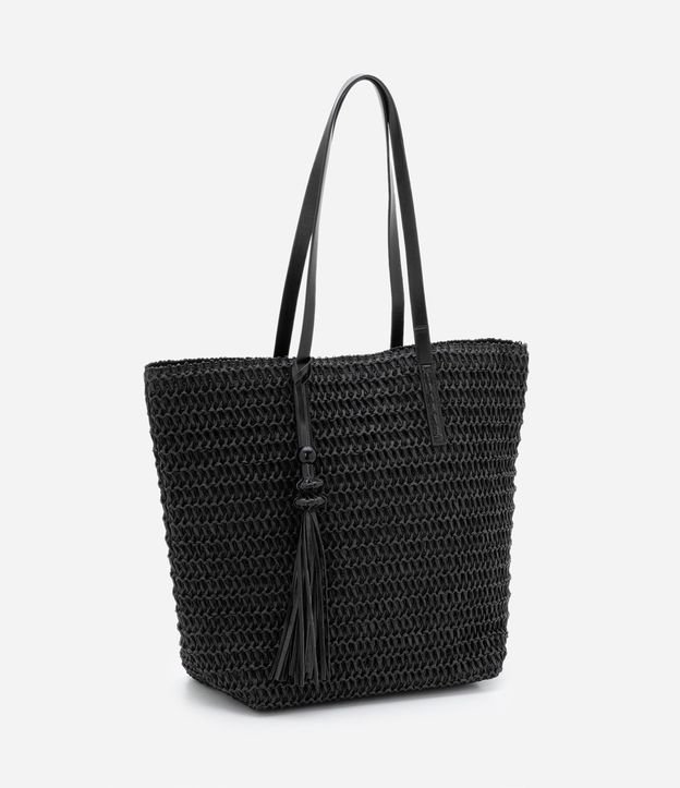 Bolso de Playa con Correa en PU y Detalle de Borla 3