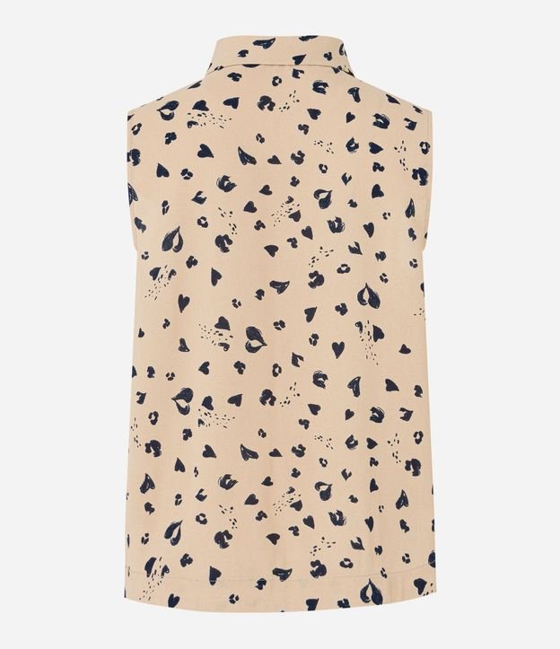 Camisa Airflow sin Manga y Cuello con Estampa Animal Print con Corazones 8