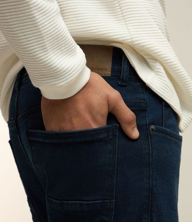 Pantalón Slim Básico en Jeans con Trabillas en la Cintura 8