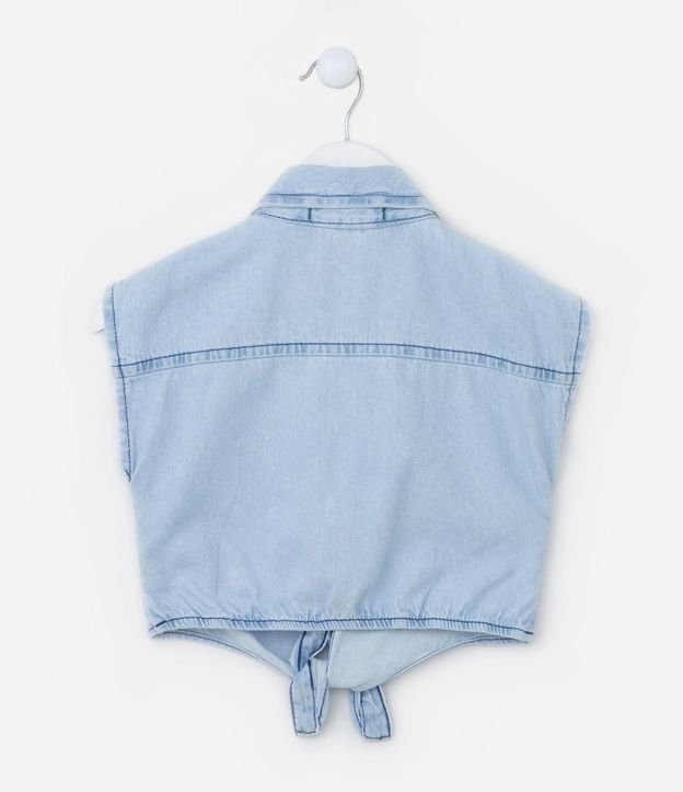 Camisa Infantil en Jeans con Lazo en la Barra - Talle 1 a 5 años 2