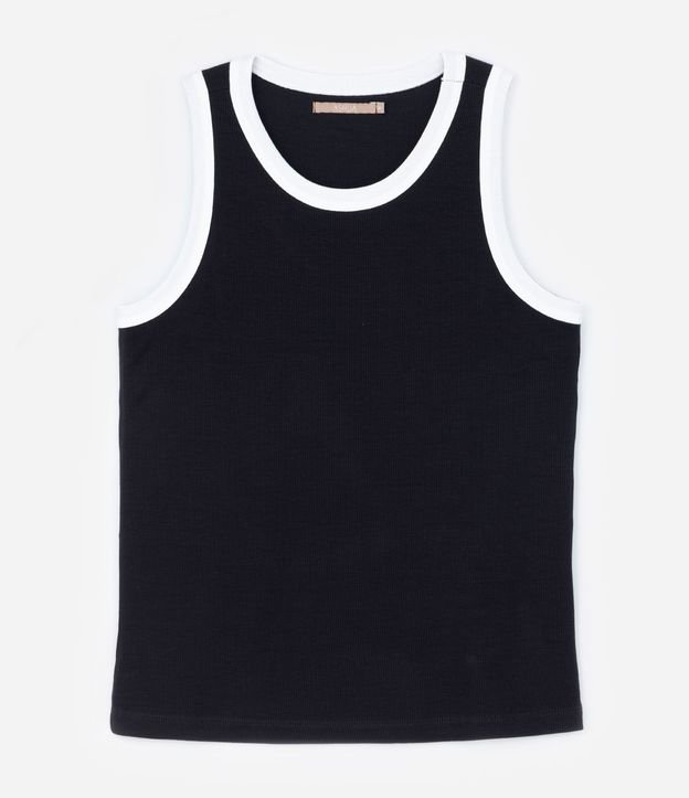 Musculosa en Rib con Acabado Contrastante Curve & Size 5