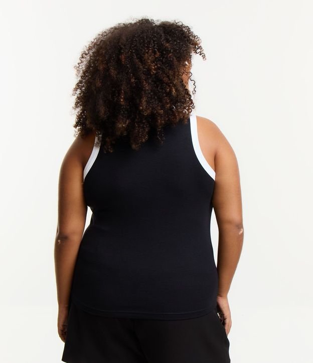 Musculosa en Rib con Acabado Contrastante Curve & Size 4