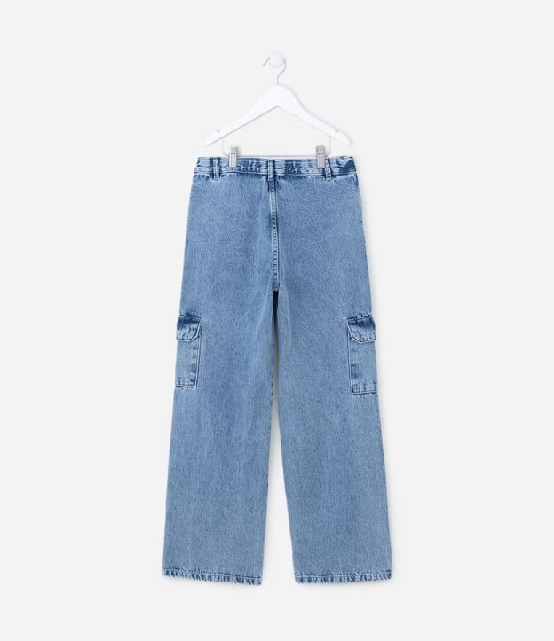 Pantalón Cargo en Jeans con Bolsillo Lateral - Talle 5 a 14 años 3