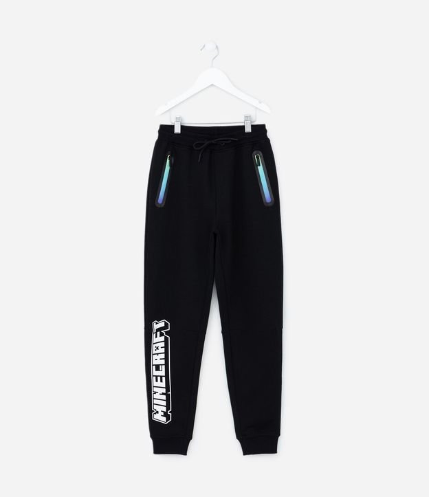Pantalón Infantil con Bolsillos y Estampa Minecraft - Talle 5 a 14 años