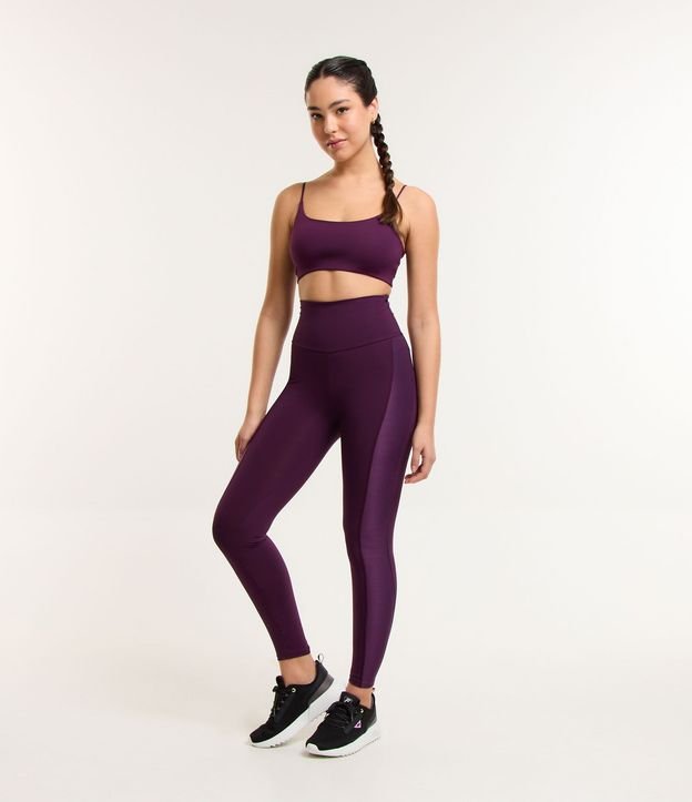 Pantalón Legging Deportiva en Poliamida con Detalle Texturizado