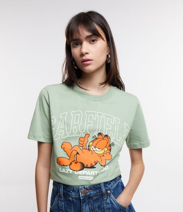 Remera en Algodón con Estampa Garfield