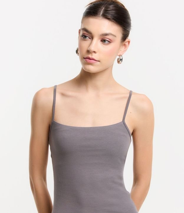 Vestido Corto en Algodón con Breteles Finos 5