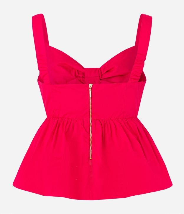 Blusa sin Manga en Tricolina con Recorte Cutout y Cierre 7