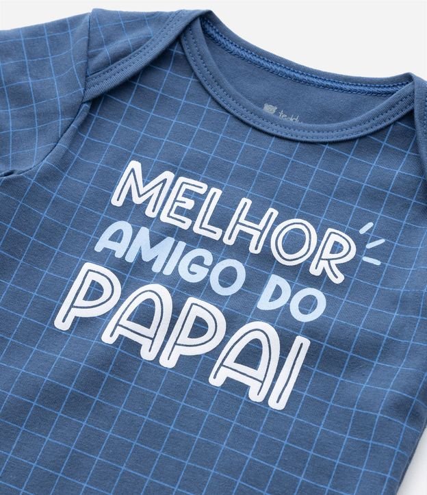 Body Infantil con Lettering Melhor Amigo do Papai - Talle 0 a 18 meses 7
