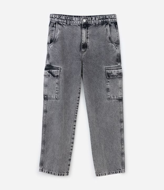 Pantalón Baggy de Jean con Bolsillos Cargo 8