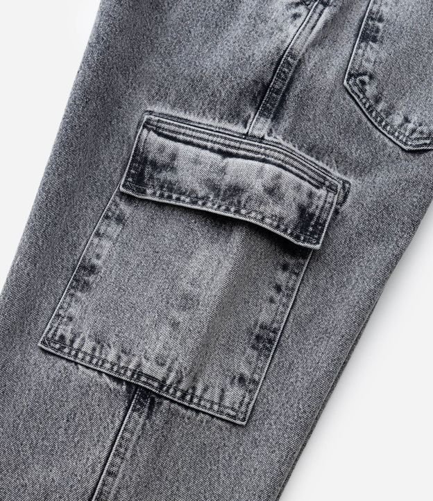 Pantalón Baggy de Jean con Bolsillos Cargo 13