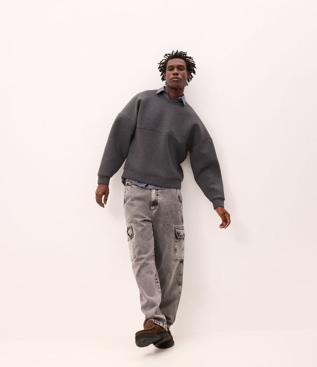 Pantalón Baggy de Jean con Bolsillos Cargo 2