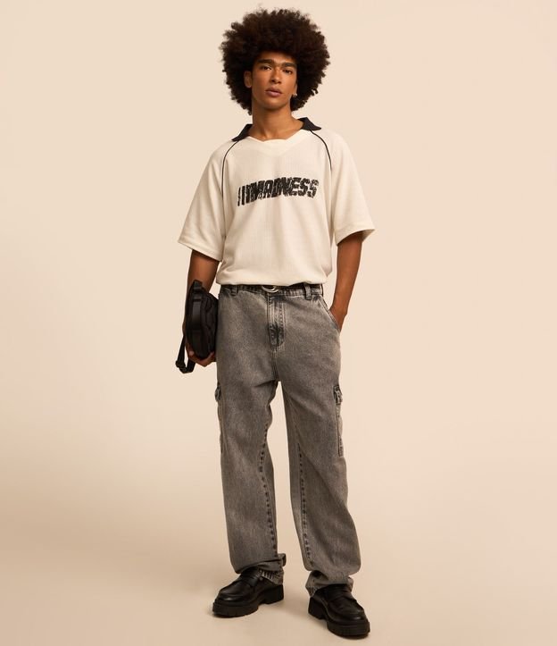 Pantalón Baggy de Jean con Bolsillos Cargo 6