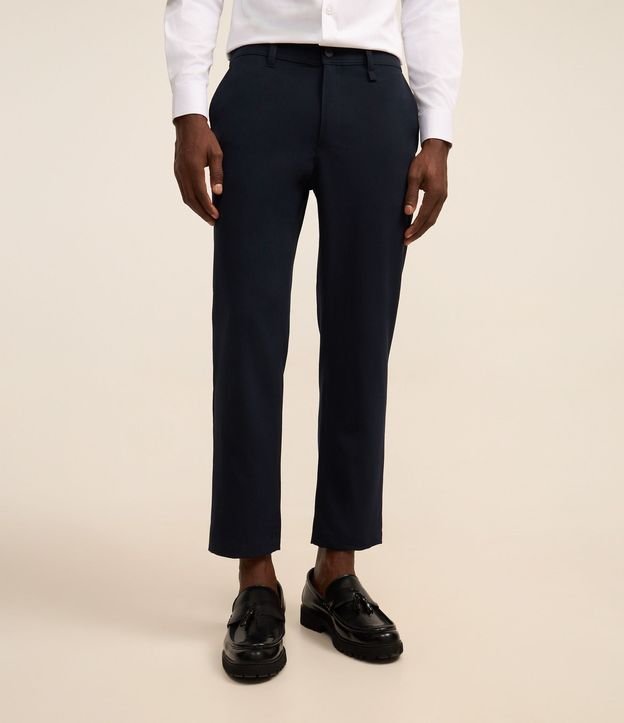 Pantalón Básica Slim Cropped Sastrería con Elastano 3