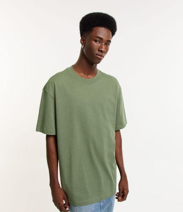 Remera Relaxed en Algodón con Efecto Grueso