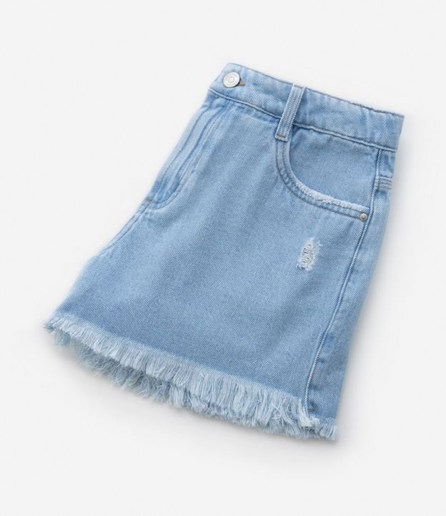 Short Infantil en Jeans con Deshilachados - Talle 5 a 14 años 6
