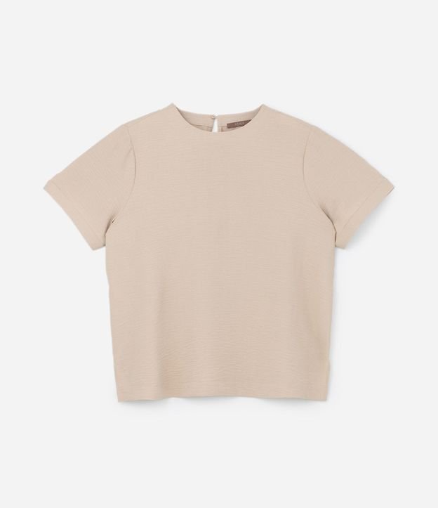 Blusa Manga Corta Texturizada con Detalle en el Cuello Curve & Plus Size 6