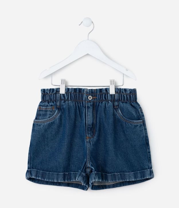 Short Clochard Infantil en Jeans con Bajo Plegado - Talle 5 a 14 años 3