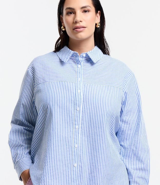 Camisa en Ana Ruga Rayada Curve & Plus Size 4