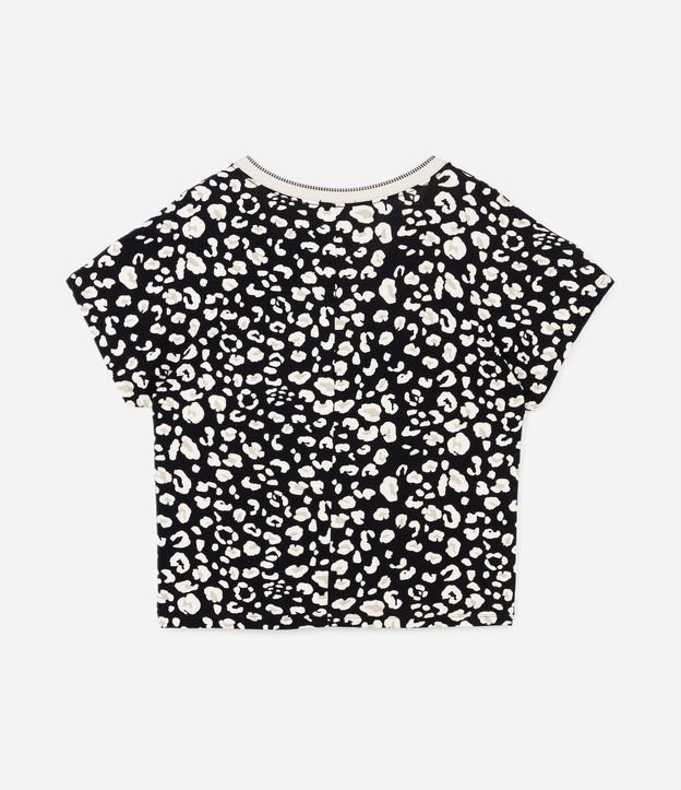 Blusa en Crepé con Estampa de Manchas y Cuello V Curve & Plus Size 6
