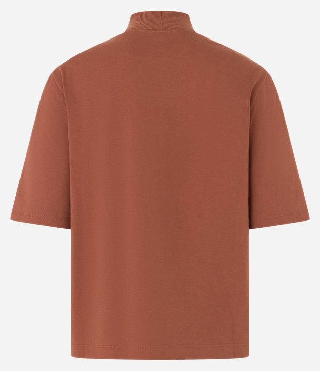 Blusa en Algodón con Cuello Alto y Manga Corta 7