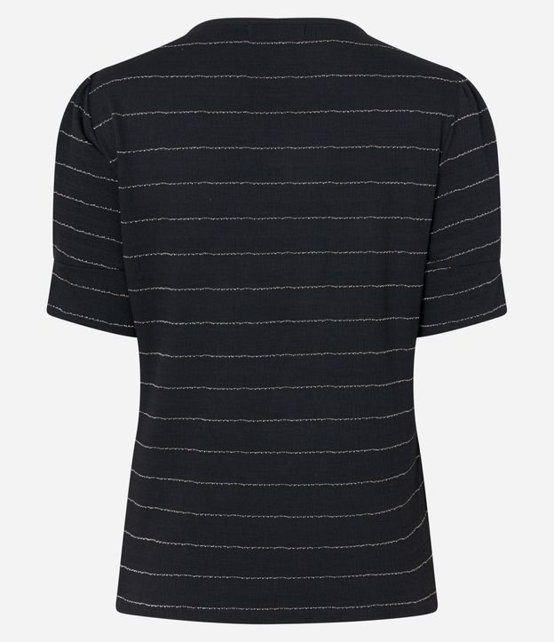 Blusa en Viscosa con Estampado Rayado en Hilo Metalizado 10