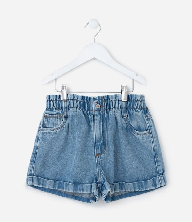 Short Clochard Infantil en Jeans con Bajo Plegado - Talle 5 a 14 años 2