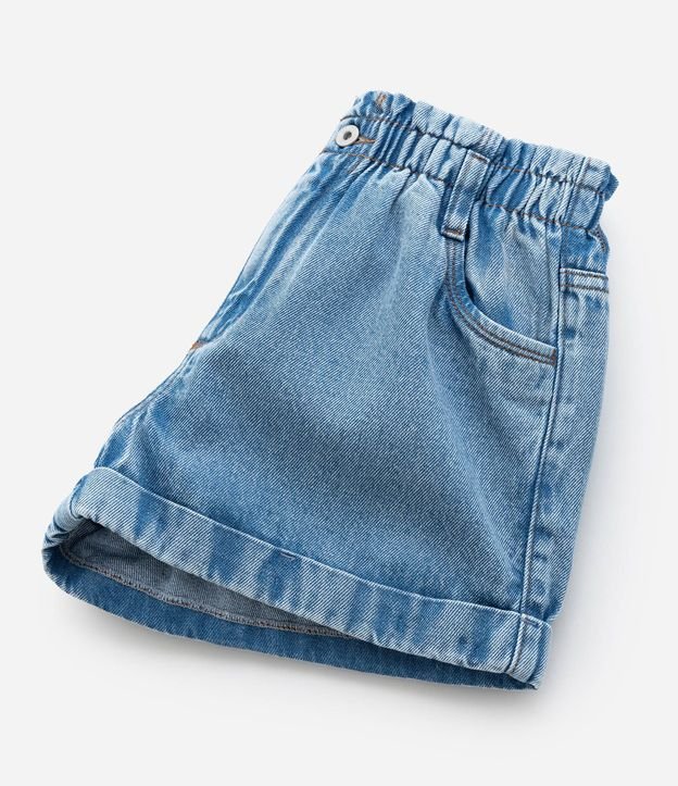 Short Clochard Infantil en Jeans con Bajo Plegado - Talle 5 a 14 años 5