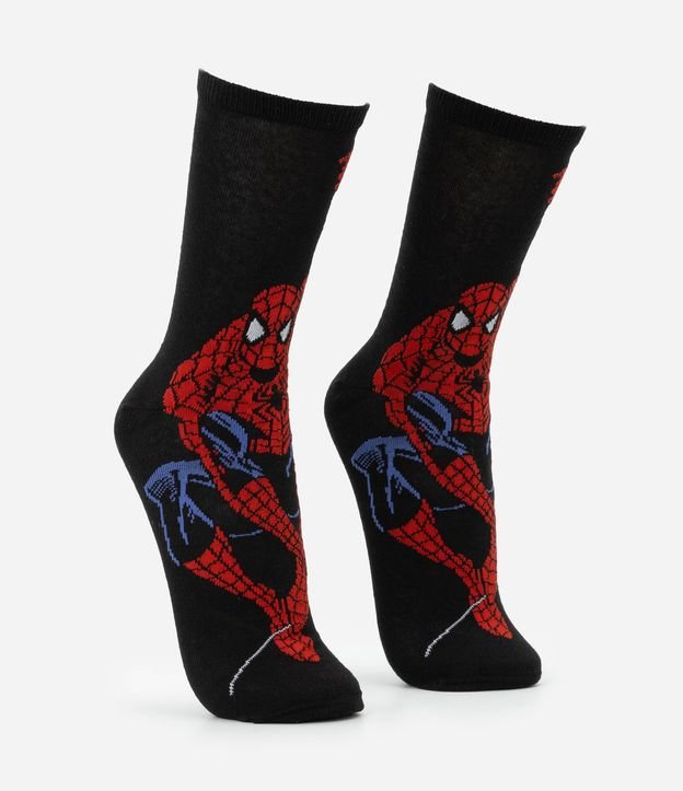 Media Caña Larga en Algodón Estampa Spider-Man 3