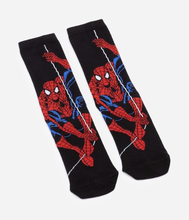 Media Caña Larga en Algodón Estampa Spider-Man 5