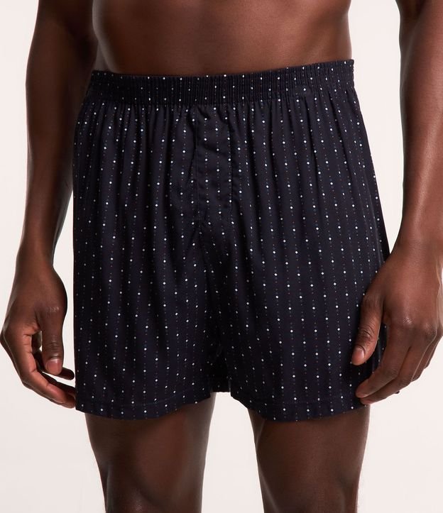 Calzoncillo Boxer de Tela en Viscosa Estampa Mini Rombos 3