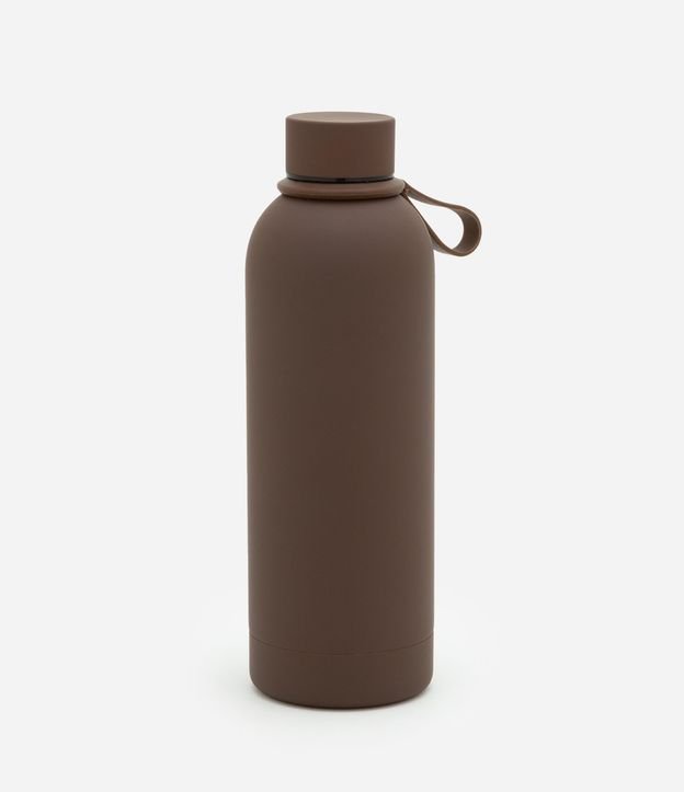 Botella Térmica en Metal con Textura Gomosa