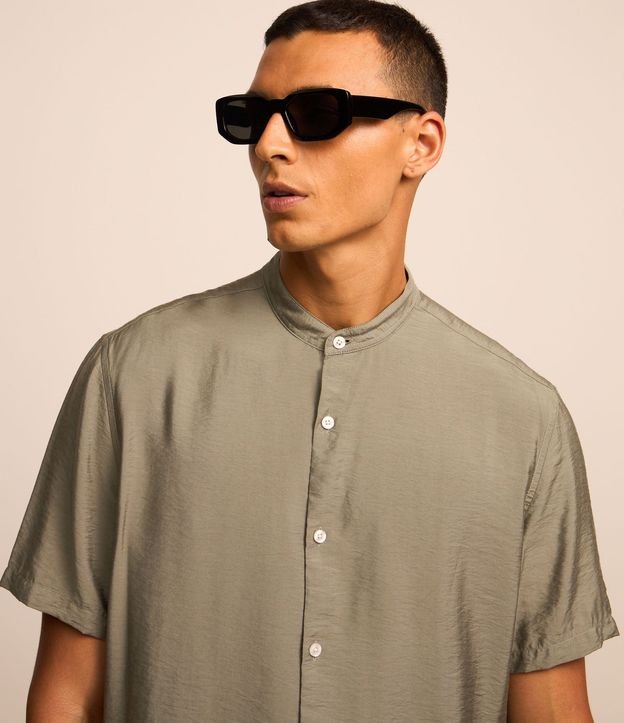Camisa Slim en Viscolino con Cuello Padre y Textura 3