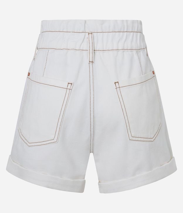 Short Baggy Cintura Alta en Sarga con Cintura Elástica 9