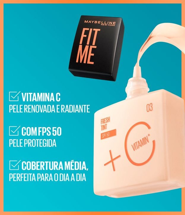 Base Liquida Maybelline NY Fit Me Fresh Tint con Vitamina C y SPF50 2