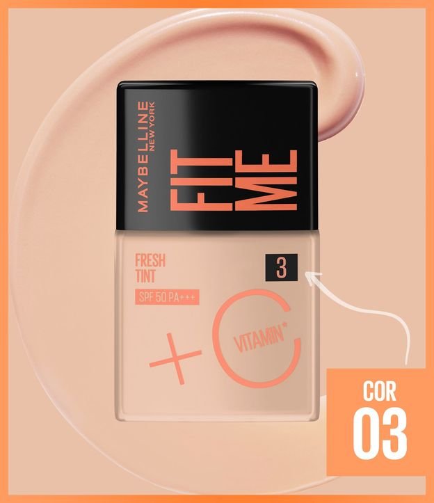 Base Liquida Maybelline NY Fit Me Fresh Tint con Vitamina C y SPF50 6
