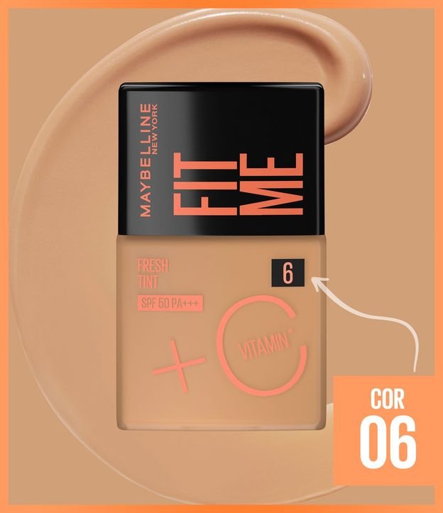 Base Liquida Maybelline NY Fit Me Fresh Tint con Vitamina C y SPF50 5