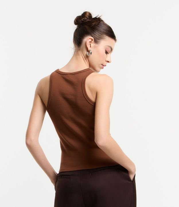 Blusa Musculosa Básica en Rib con Ligera Textura 4