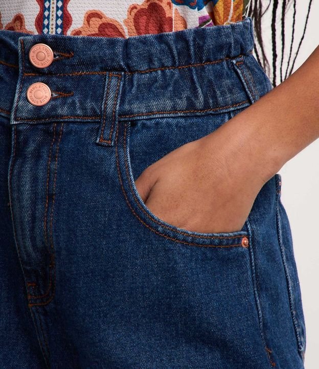 Short Baggy Cintura Alta en Jeans Cintura Elástica 4