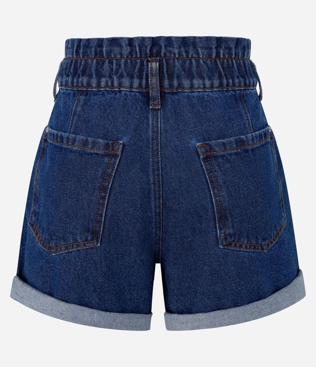 Short Baggy Cintura Alta en Jeans Cintura Elástica 7