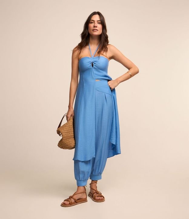 Pantalón Alladin en Crepé con Bajo Ajustado 1