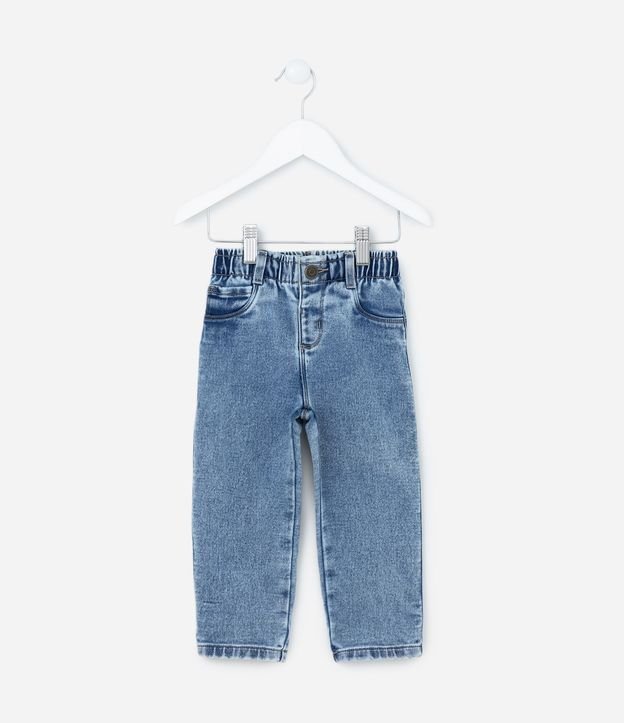 Pantalón Recto Infantil en Jeans con Cintura Elástica - Talle 1 a 5 años 3